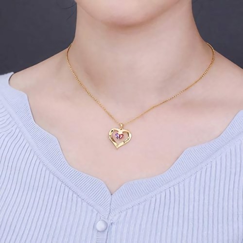 Forever Together Engraved Birthstone Necklace - Image 14